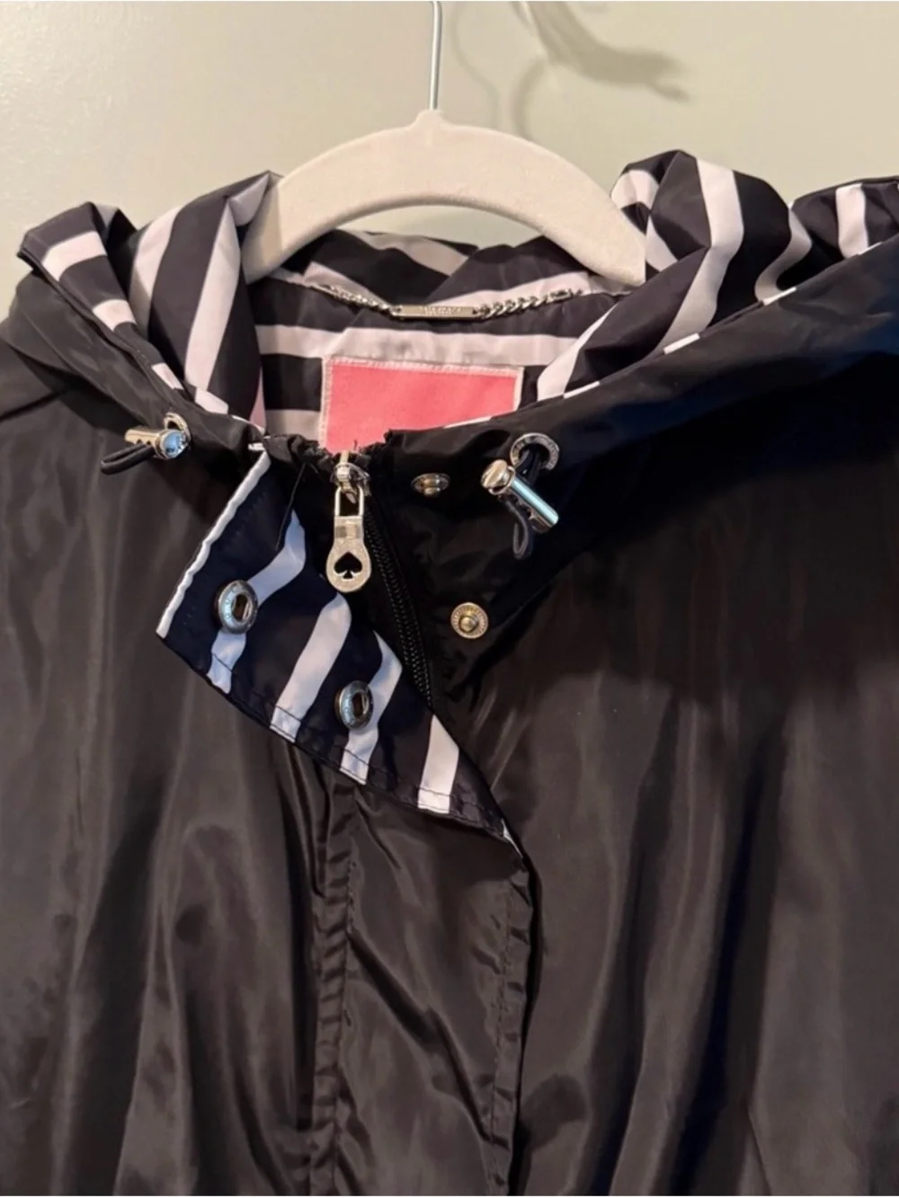 Kate Spade sz small black rain jacket